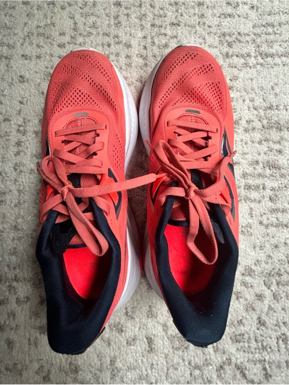 Saucony Coral and Black Women's Running Sneakers